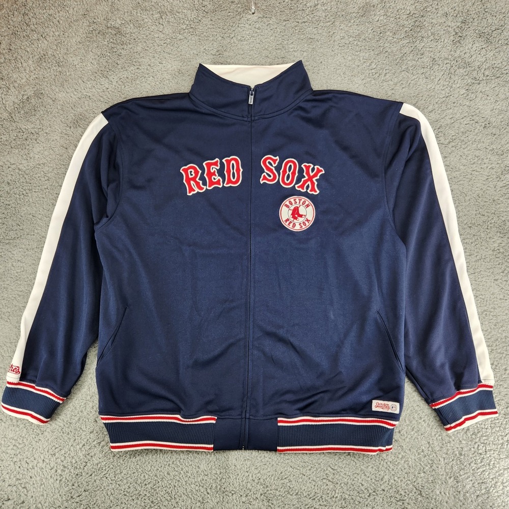 Boston Red Sox Stitches Athletic Gear Track Jacket Mens XL Blue - Picture 1 of 8